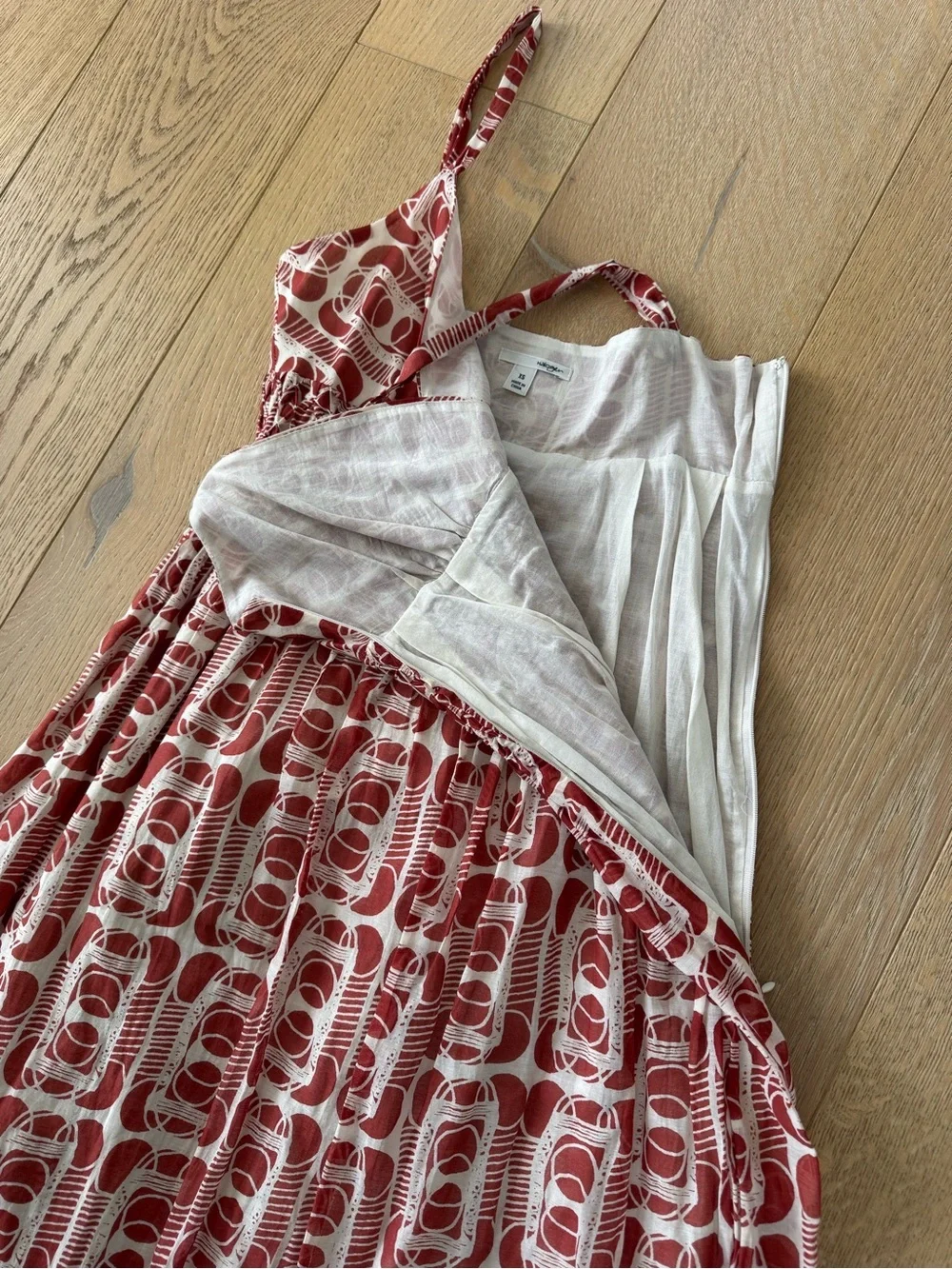 Halogen Silk Cotton Blend Smocked Waist Dress Size XSmall